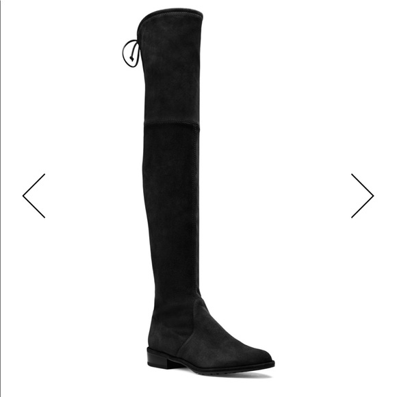 Lowland black suede over the knee boots - Picture 2 of 6